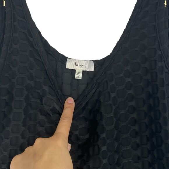 LOVE J‎ Juniors' Size XL TikTok Midi Tank Dress Black 278 - Picture 3 of 5